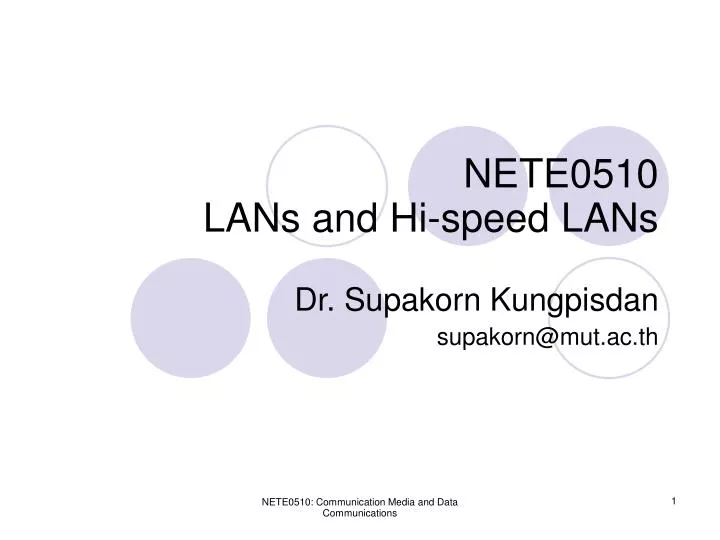 nete0510 lans and hi speed lans