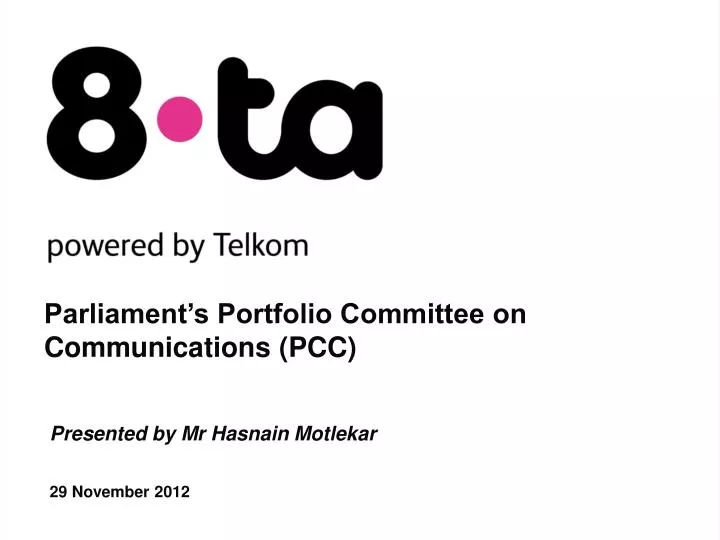 parliament s portfolio committee on communications pcc