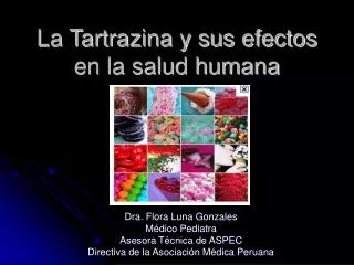 la tartrazina y sus efectos en la salud humana