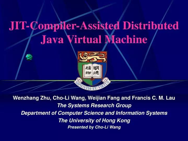 jit compiler assisted distributed java virtual machine