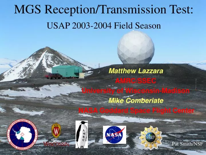 mgs reception transmission test usap 2003 2004 field season