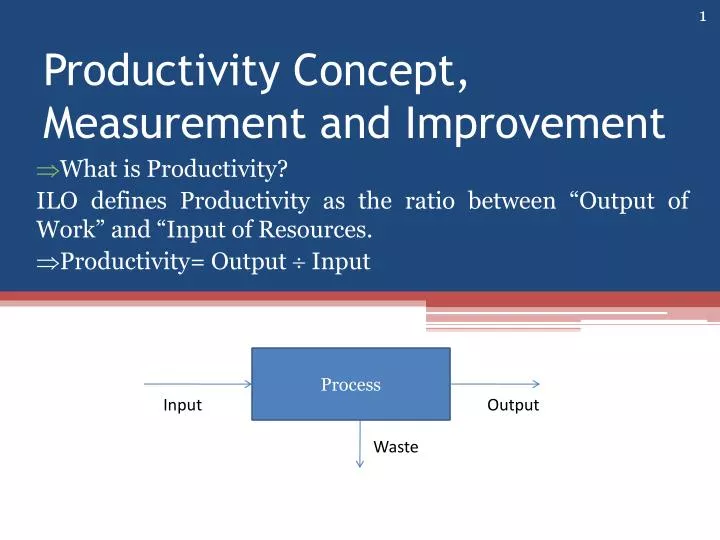 productivity concept measurement and improvement