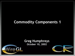 Commodity Components 1