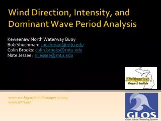Wind Direction, Intensity, and Dominant Wave Period Analysis