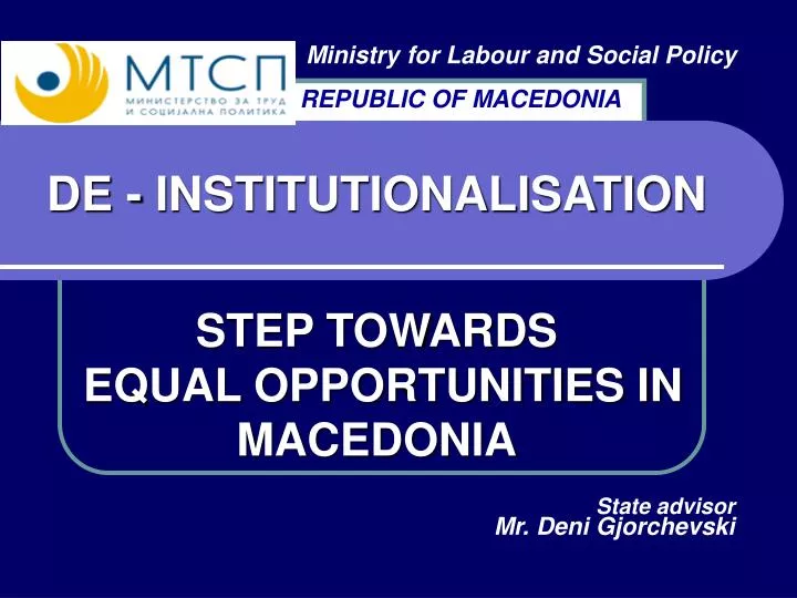 de institutionalisation step towards equal opportunities in macedonia