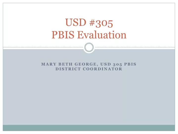 usd 305 pbis evaluation