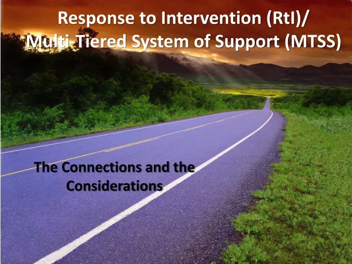 response to intervention rti multi tiered system of support mtss