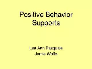 positive behavior supports