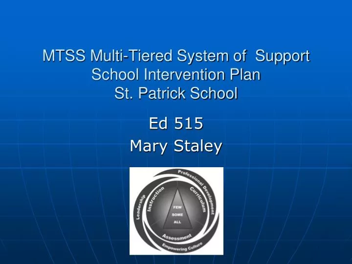 mtss multi tiered system of support school intervention plan st patrick school