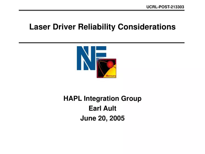 laser driver reliability considerations