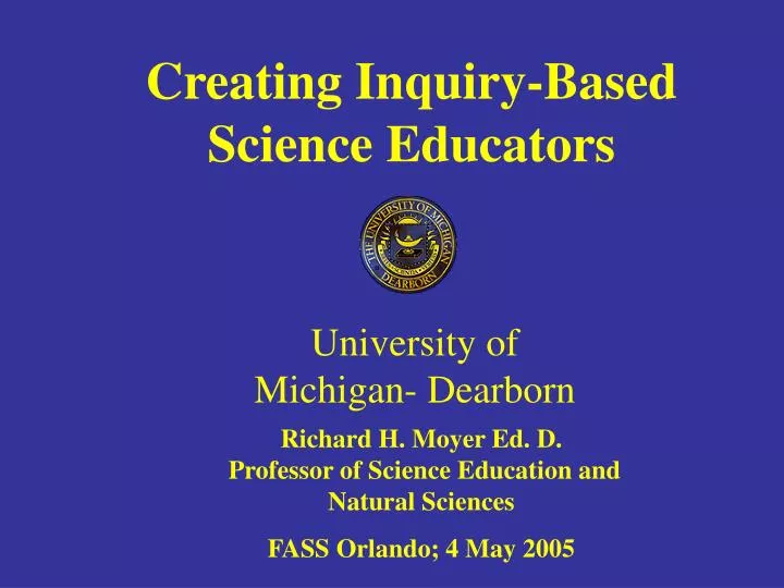 creating inquiry based science educators