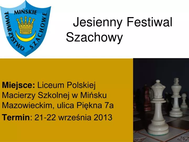 jesienny festiwal szachowy