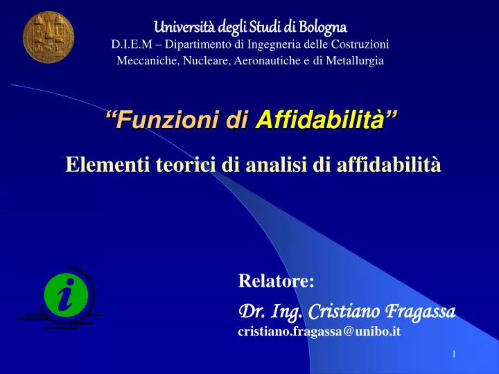 funzioni di affidabilit