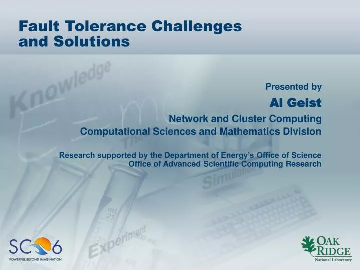 fault tolerance challenges and solutions