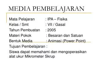 media pembelajaran
