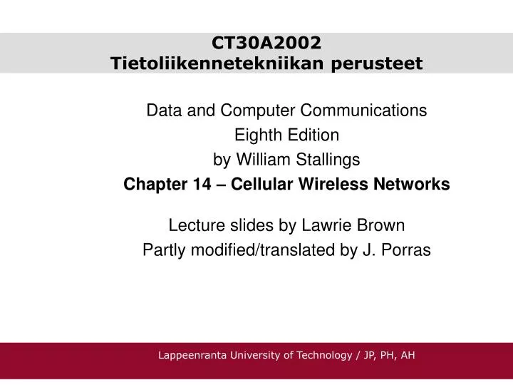 ct30a2002 tietoliikennetekniikan perusteet