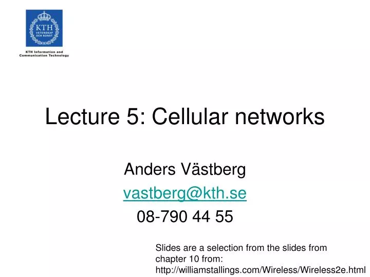 lecture 5 cellular networks