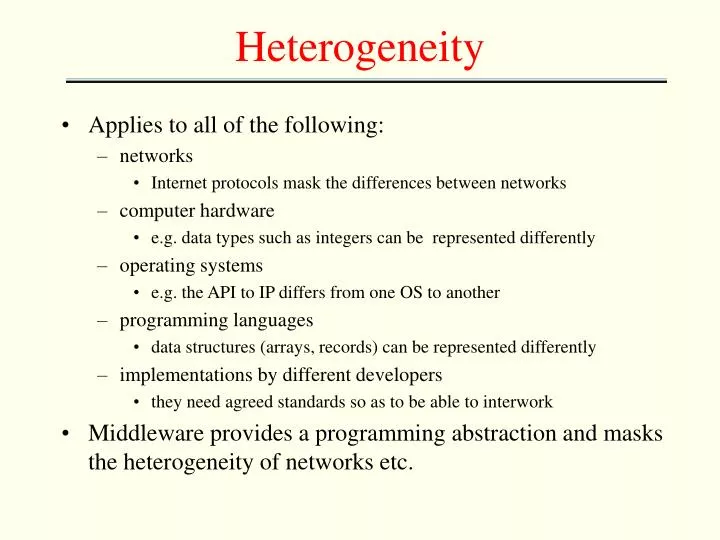 heterogeneity