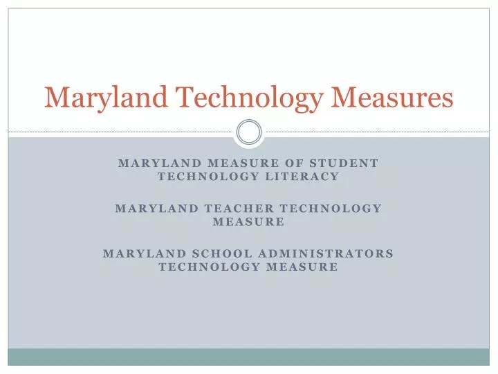 maryland technology measures