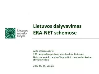 lietuvos dalyvavim as era net schemose