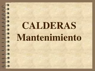 calderas mantenimiento