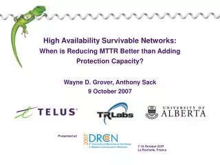 high availability survivable networks