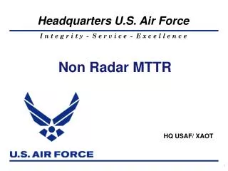 Non Radar MTTR