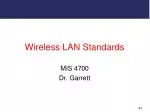 Wireless LAN Standards - slide 1
