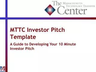 MTTC Investor Pitch Template