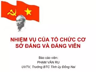 nhi m v c a t ch c c s ng v ng vi n