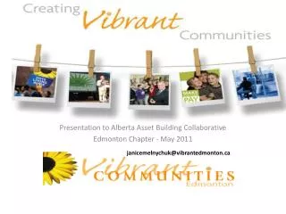 Presentation to Alberta Asset Building Collaborative Edmonton Chapter - May 2011