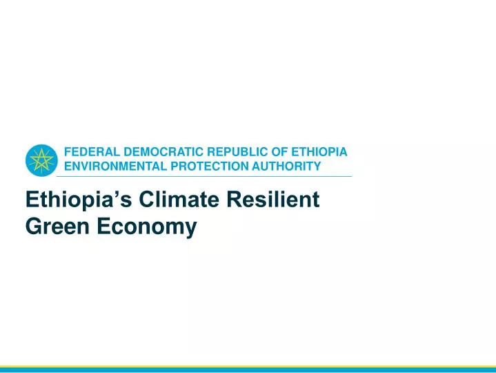 ethiopia s climate resilient green economy