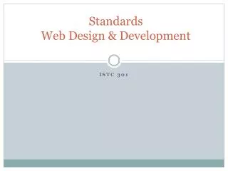 Standards Web Design &amp; Development