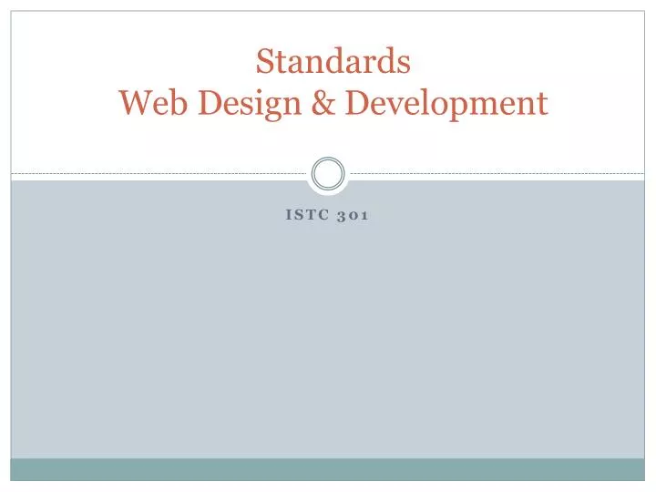 standards web design development