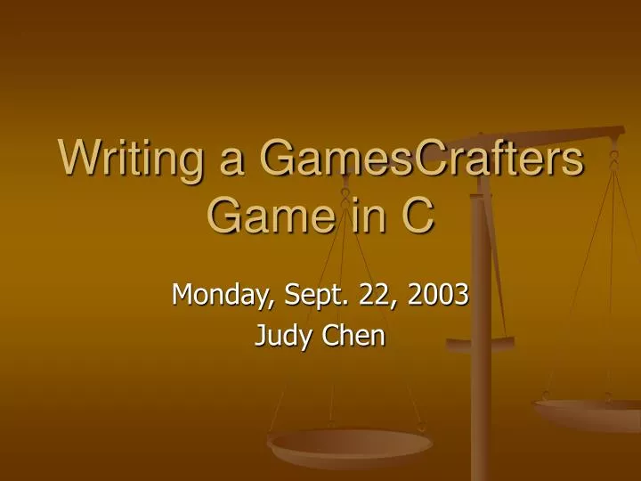 writing a gamescrafters game in c