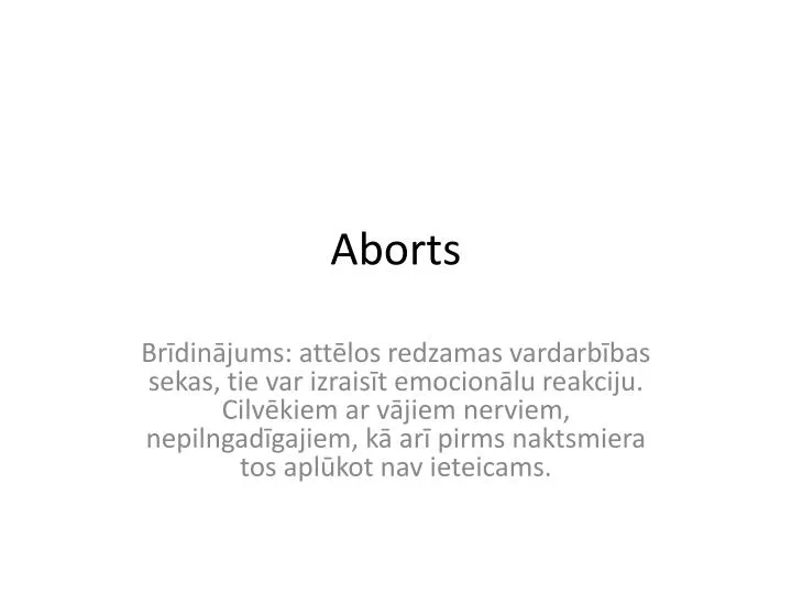 aborts