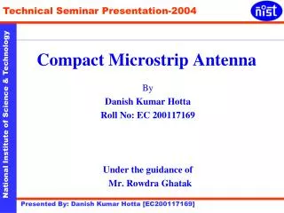 Compact Microstrip Antenna