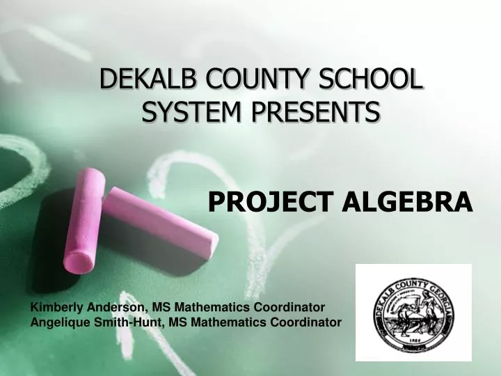 dekalb county school system presents