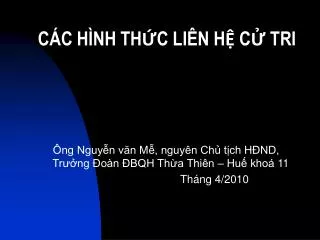 c c h nh th c li n h c tri