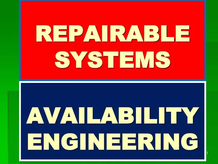 repairable systems