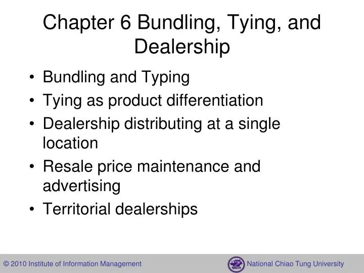 chapter 6 bundling tying and dealership