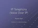 IP Telephony (Voice Over IP)