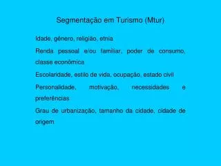 segmenta o em turismo mtur