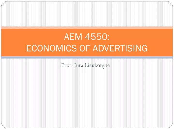 aem 4550 economics of advertising