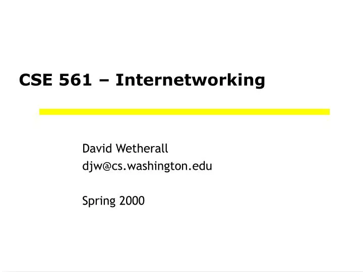 cse 561 internetworking
