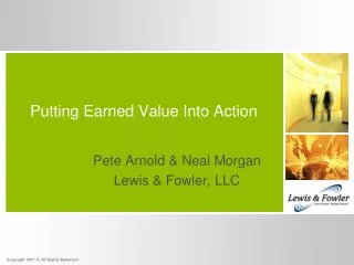 Putting Earned Value Into Action