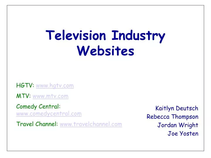 television industry websites
