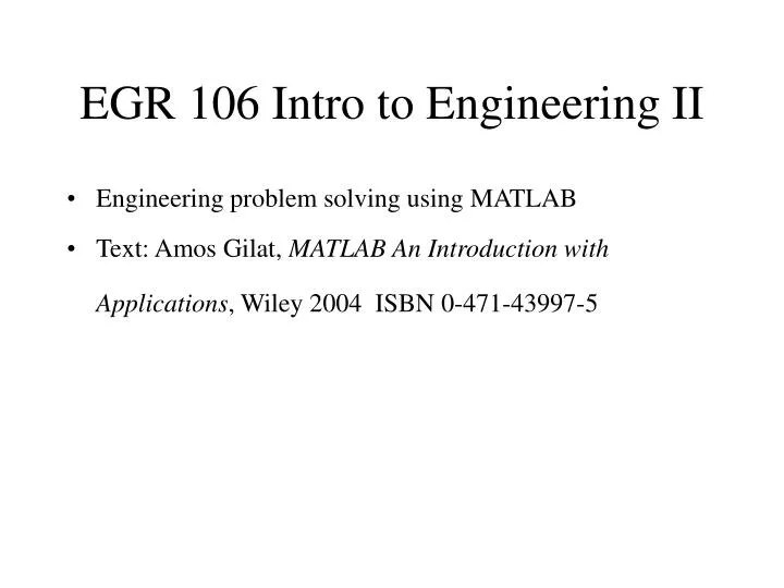 egr 106 intro to engineering ii