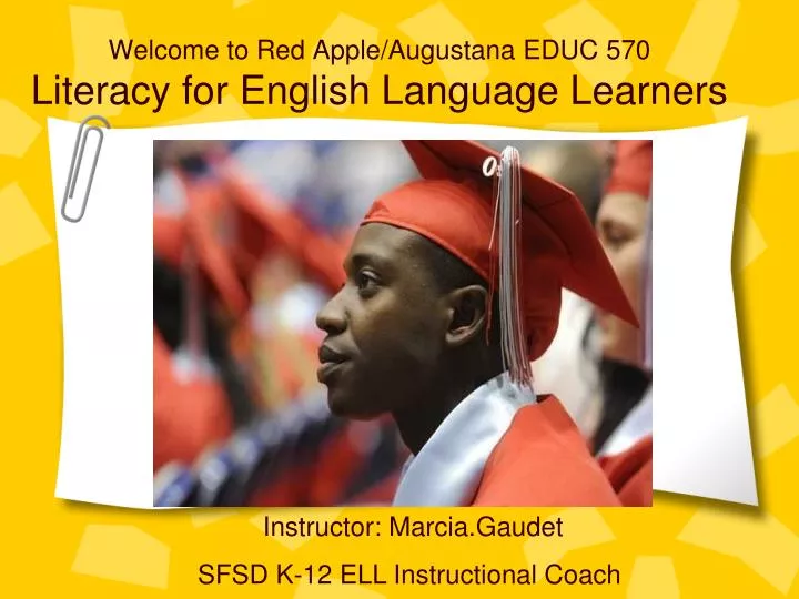 welcome to red apple augustana educ 570 literacy for english language learners