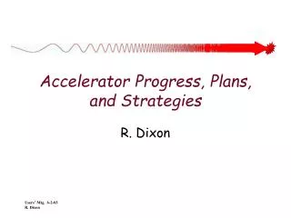 Accelerator Progress, Plans, and Strategies